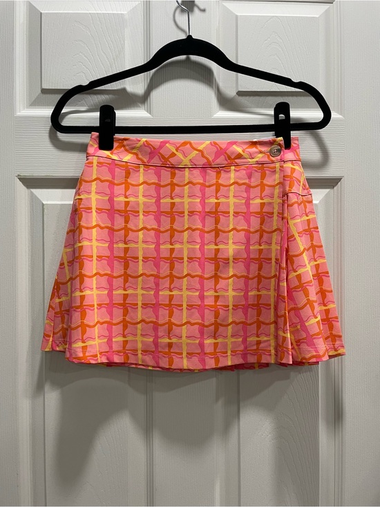 Puma Dresses & Skirts - NWT Puma Dani Dazey Wrap Skirt Womens XS Pink Fruit Geometric Print Skort